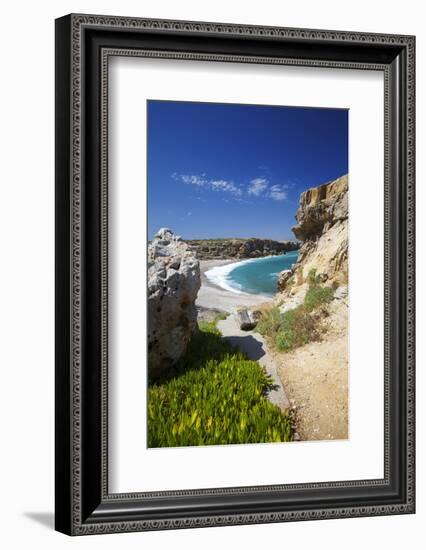 Beach in Rethymno, Crete, Greek Islands, Greece, Europe-Sakis Papadopoulos-Framed Photographic Print