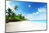 Beach in Sunset Time on Mahe Island in Seychelles-Iakov Kalinin-Mounted Photographic Print