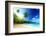 Beach in Sunset Time on Mahe Island in Seychelles-Iakov Kalinin-Framed Photographic Print