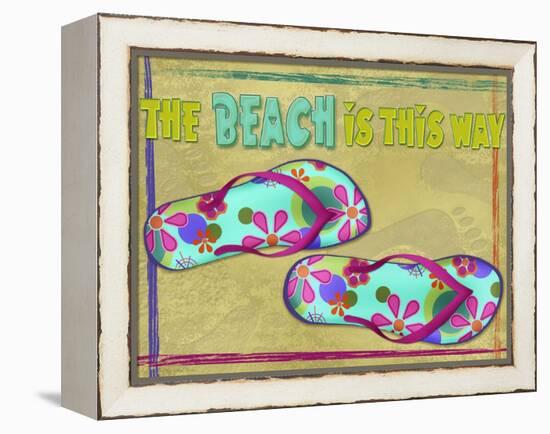 Beach is this Way-Kate Ward Thacker-Framed Premier Image Canvas