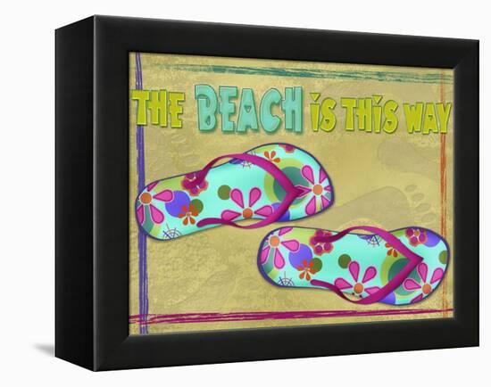 Beach is this Way-Kate Ward Thacker-Framed Premier Image Canvas