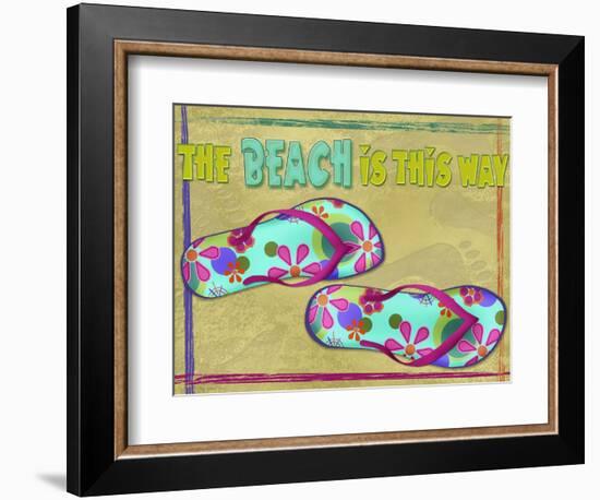 Beach is this Way-Kate Ward Thacker-Framed Giclee Print