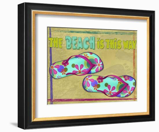 Beach is this Way-Kate Ward Thacker-Framed Giclee Print