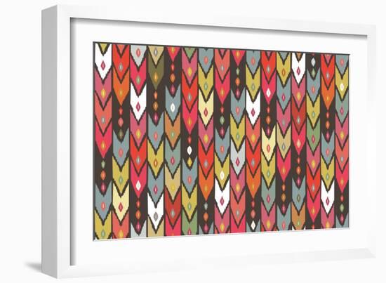 Beach Knit Ikat Arrow-Sharon Turner-Framed Art Print