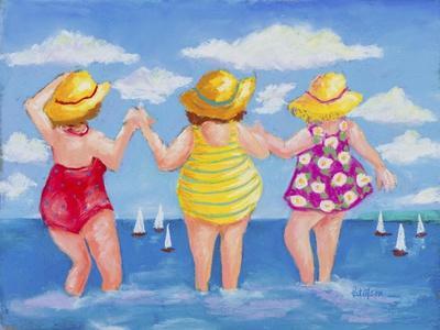 'Beach Ladies In The Water' Giclee Print - Pat Olson Fine Art and