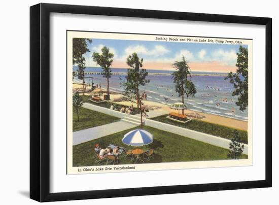 Beach, Lake Erie, Perry, Ohio-null-Framed Art Print