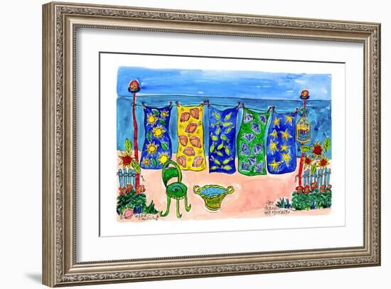 Beach Laundry-Deborah Cavenaugh-Framed Art Print