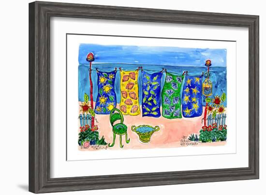 Beach Laundry-Deborah Cavenaugh-Framed Art Print