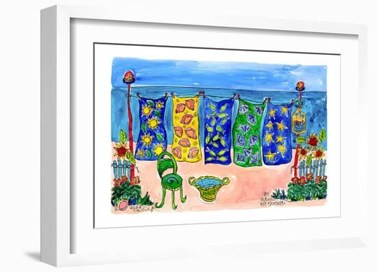 Beach Laundry-Deborah Cavenaugh-Framed Art Print