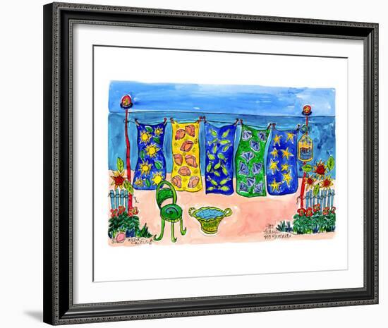 Beach Laundry-Deborah Cavenaugh-Framed Art Print