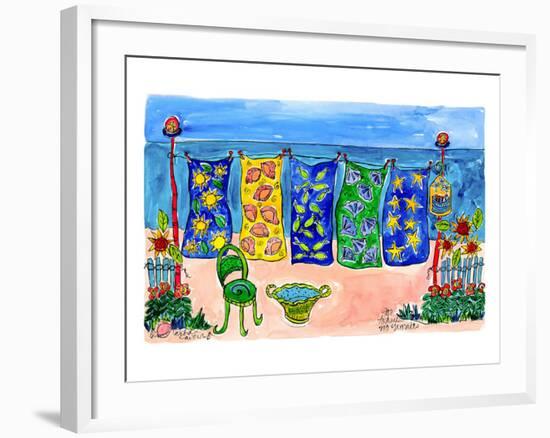 Beach Laundry-Deborah Cavenaugh-Framed Art Print