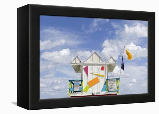 Beach Lifeguard Tower '6 St', Typical Art Deco Design, Miami South Beach-Axel Schmies-Framed Premier Image Canvas