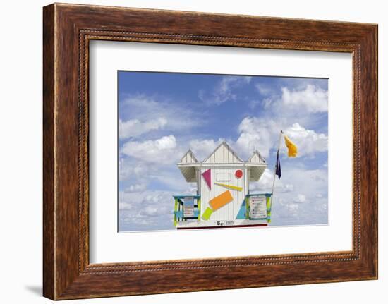 Beach Lifeguard Tower '6 St', Typical Art Deco Design, Miami South Beach-Axel Schmies-Framed Photographic Print