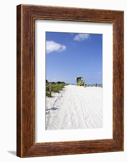 Beach Lifeguard Tower '74 St', Atlantic Ocean, Miami South Beach, Florida, Usa-Axel Schmies-Framed Photographic Print