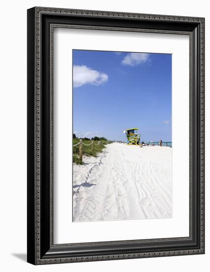 Beach Lifeguard Tower '74 St', Atlantic Ocean, Miami South Beach, Florida, Usa-Axel Schmies-Framed Photographic Print