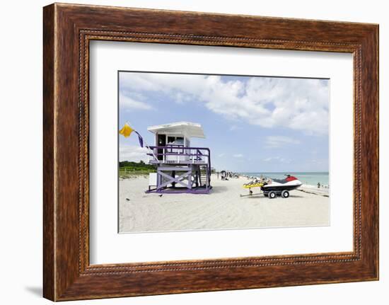 Beach Lifeguard Tower '79 St', Miami South Beach, Florida, Usa-Axel Schmies-Framed Photographic Print