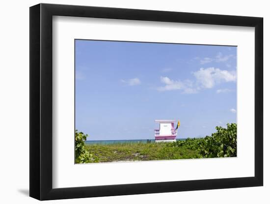 Beach Lifeguard Tower '83 St', Atlantic Ocean, Miami South Beach, Florida, Usa-Axel Schmies-Framed Photographic Print