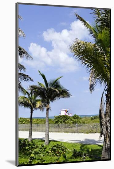 Beach Lifeguard Tower '83 St', Atlantic Ocean, Miami South Beach, Florida, Usa-Axel Schmies-Mounted Photographic Print