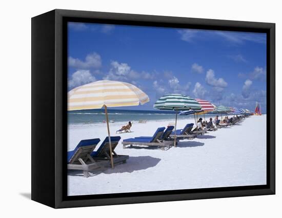 Beach, Longboat Key, Sarasota, Florida, USA-John Miller-Framed Premier Image Canvas