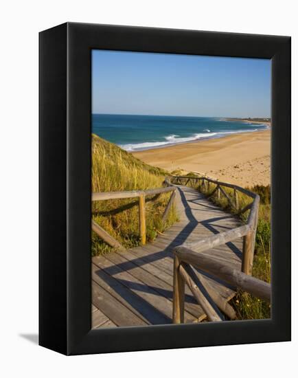 Beach Los CaOs De Meca, Cadiz, Andalusia, Spain-Carlos Sánchez Pereyra-Framed Premier Image Canvas