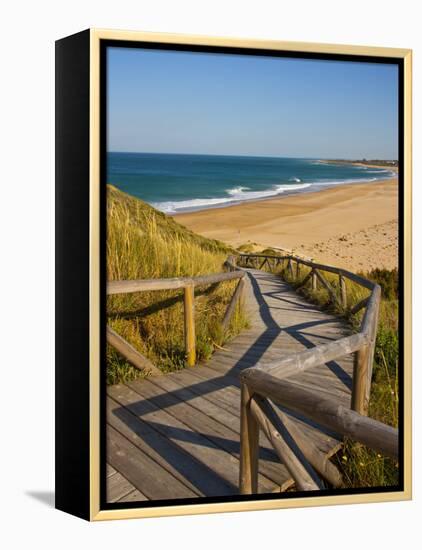 Beach Los CaOs De Meca, Cadiz, Andalusia, Spain-Carlos Sánchez Pereyra-Framed Premier Image Canvas