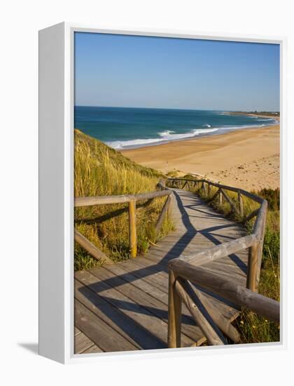 Beach Los CaOs De Meca, Cadiz, Andalusia, Spain-Carlos Sánchez Pereyra-Framed Premier Image Canvas