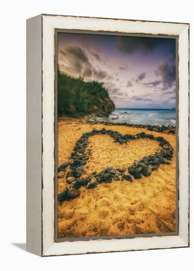 Beach Love, South Kauai, Poipu,. Hawaii-Vincent James-Framed Premier Image Canvas
