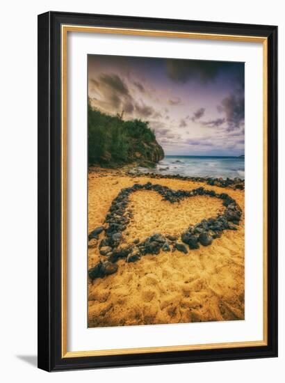 Beach Love, South Kauai, Poipu,. Hawaii-Vincent James-Framed Photographic Print