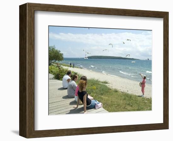 Beach, Mackinac Island, Michigan, USA-Ethel Davies-Framed Photographic Print