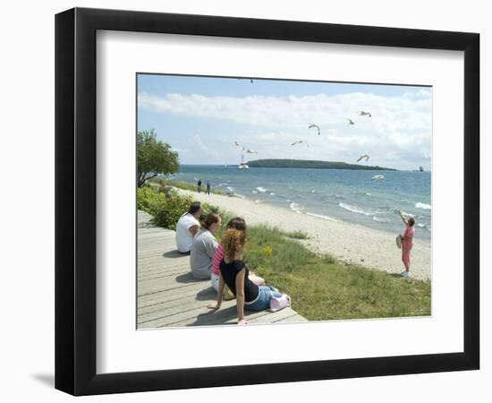Beach, Mackinac Island, Michigan, USA-Ethel Davies-Framed Photographic Print