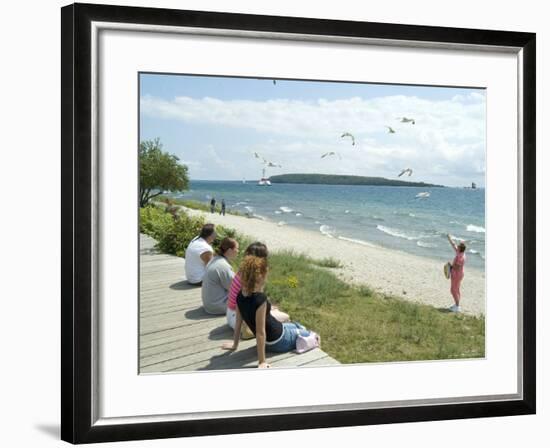 Beach, Mackinac Island, Michigan, USA-Ethel Davies-Framed Photographic Print