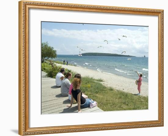 Beach, Mackinac Island, Michigan, USA-Ethel Davies-Framed Photographic Print