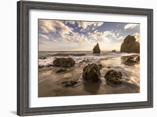 Beach, Malibu, California, USA: Famous El Matador Beach During Sunset In Summer-Axel Brunst-Framed Photographic Print