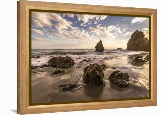 Beach, Malibu, California, USA: Famous El Matador Beach During Sunset In Summer-Axel Brunst-Framed Premier Image Canvas