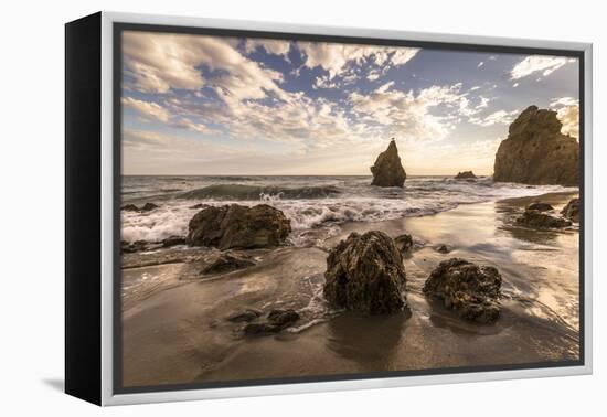 Beach, Malibu, California, USA: Famous El Matador Beach During Sunset In Summer-Axel Brunst-Framed Premier Image Canvas