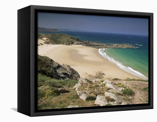 Beach Near Cap Frehel, Emerald Coast, Brittany, France-Michael Busselle-Framed Premier Image Canvas