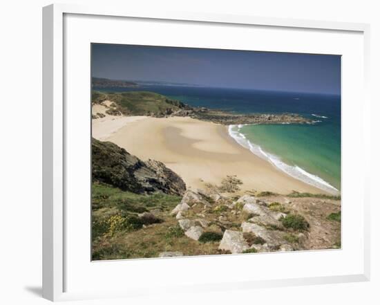 Beach Near Cap Frehel, Emerald Coast, Brittany, France-Michael Busselle-Framed Photographic Print