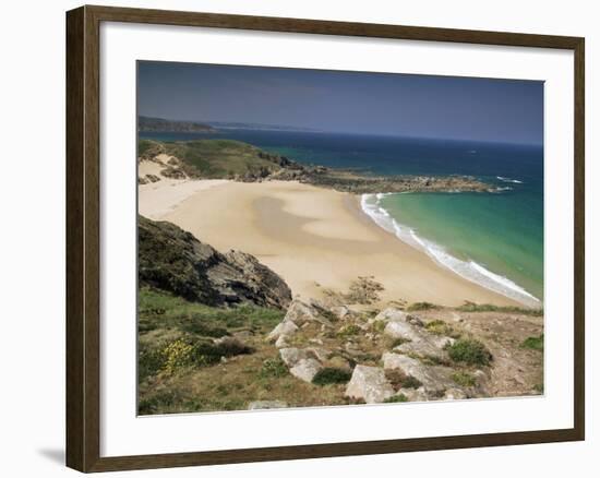 Beach Near Cap Frehel, Emerald Coast, Brittany, France-Michael Busselle-Framed Photographic Print
