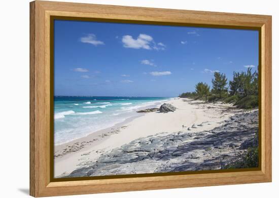 Beach near Nippers Bar, Great Guana Cay, Abaco Islands, Bahamas, West Indies, Central America-Jane Sweeney-Framed Premier Image Canvas