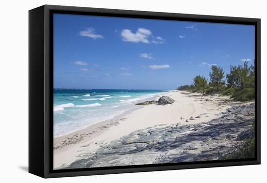 Beach near Nippers Bar, Great Guana Cay, Abaco Islands, Bahamas, West Indies, Central America-Jane Sweeney-Framed Premier Image Canvas