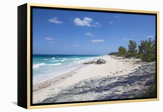 Beach near Nippers Bar, Great Guana Cay, Abaco Islands, Bahamas, West Indies, Central America-Jane Sweeney-Framed Premier Image Canvas