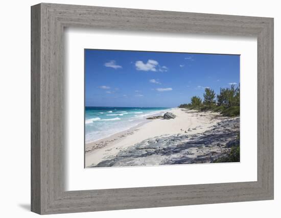 Beach near Nippers Bar, Great Guana Cay, Abaco Islands, Bahamas, West Indies, Central America-Jane Sweeney-Framed Photographic Print