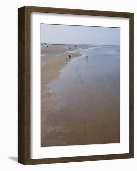 Beach Near Pier at Southport, Merseyside, England, United Kingdom, Europe-Ethel Davies-Framed Photographic Print