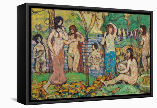 Beach No. 3, c.1913-Maurice Brazil Prendergast-Framed Premier Image Canvas