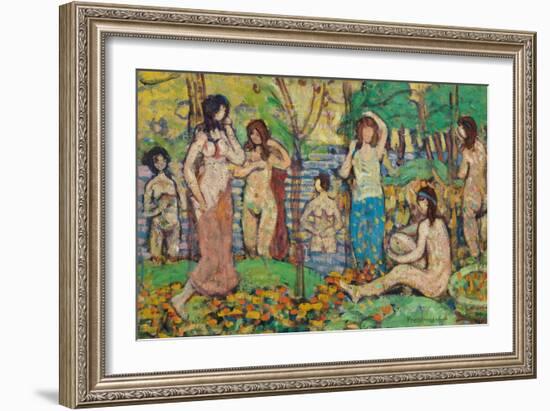 Beach No. 3, c.1913-Maurice Brazil Prendergast-Framed Giclee Print