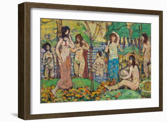 Beach No. 3, c.1913-Maurice Brazil Prendergast-Framed Giclee Print