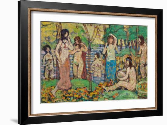 Beach No. 3, c.1913-Maurice Brazil Prendergast-Framed Giclee Print