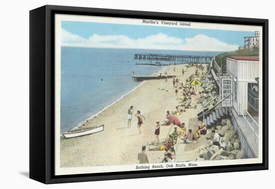 Beach, Oak Bluffs, Martha's Vineyard-null-Framed Stretched Canvas