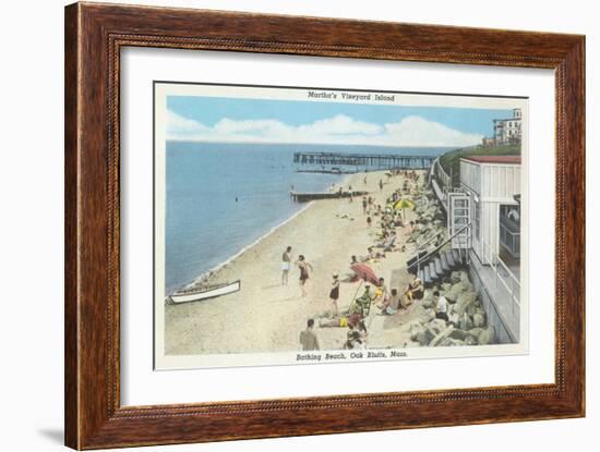 Beach, Oak Bluffs, Martha's Vineyard-null-Framed Art Print