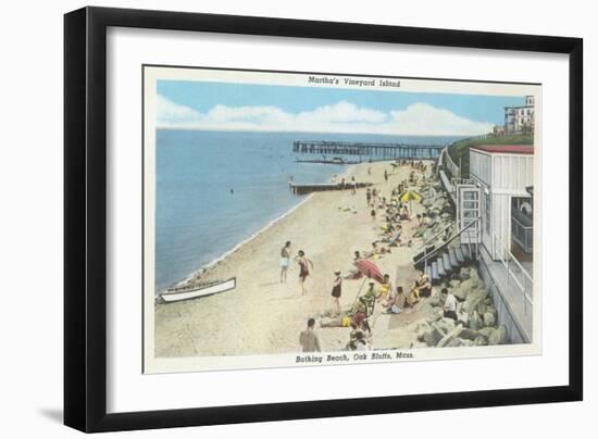 Beach, Oak Bluffs, Martha's Vineyard-null-Framed Art Print